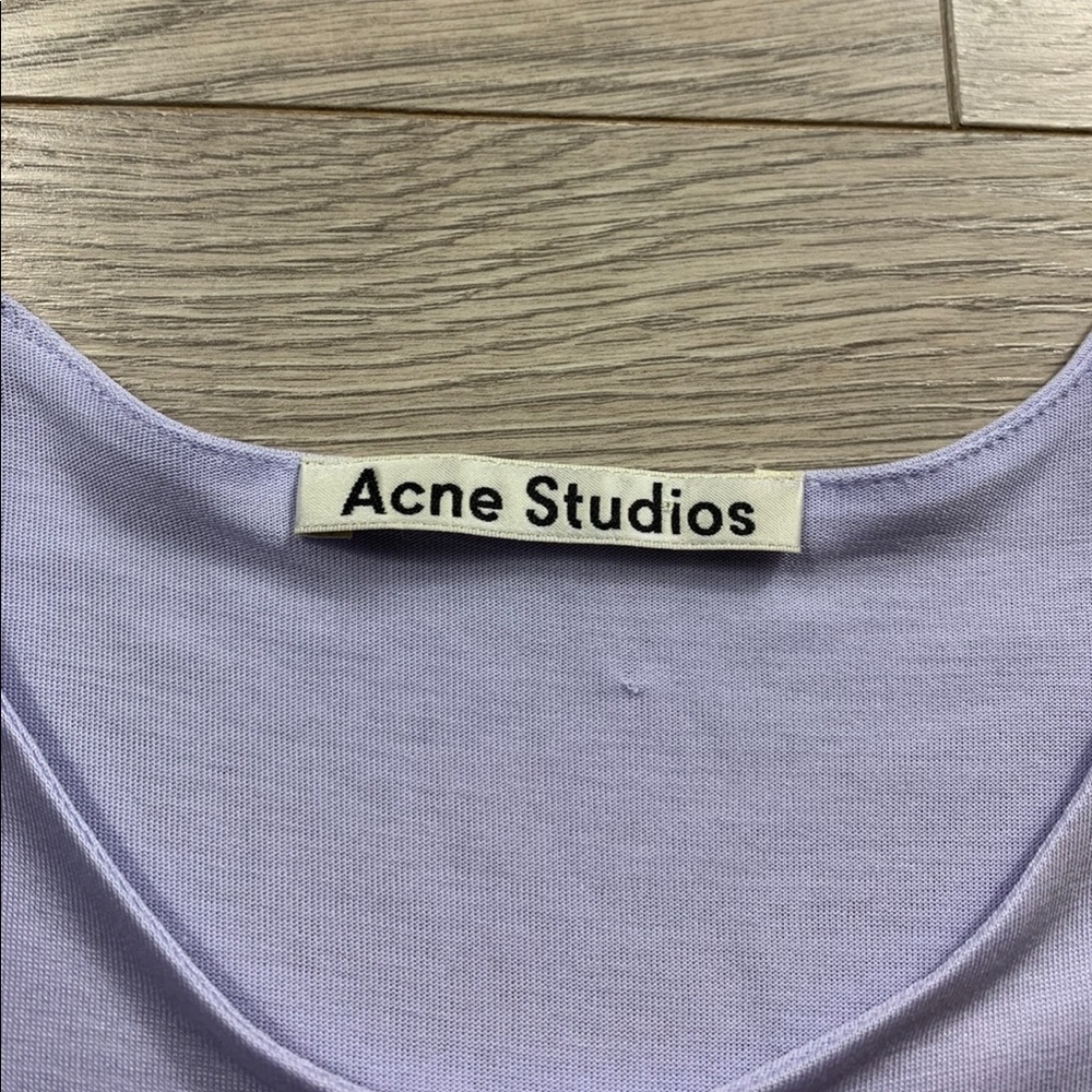 Acne Studio Kaci Tencel Lavender Purple Sleeveless Layered Dress - Picture 5 of 11